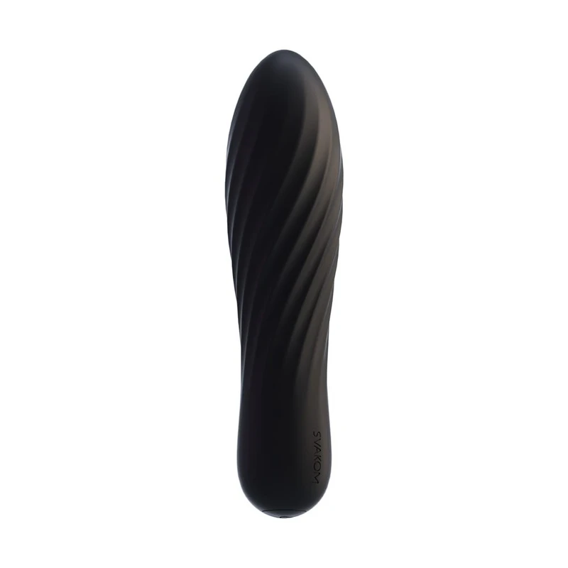 Tulip Black - Mini vibrator sa 10 modova vibracija, vodootporan, za G tačku, crni