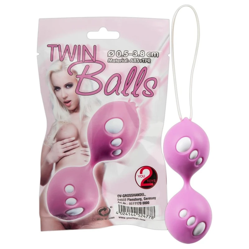 Twin ljubavne kuglice - vodootporne roza 11 cm