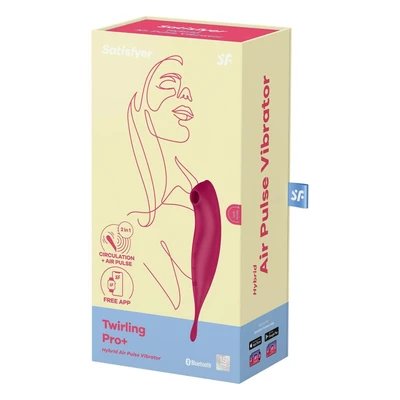 Twirling Pro Connect App crveni vibrator sa aplikacijom za kontrolu - Sexy Shop