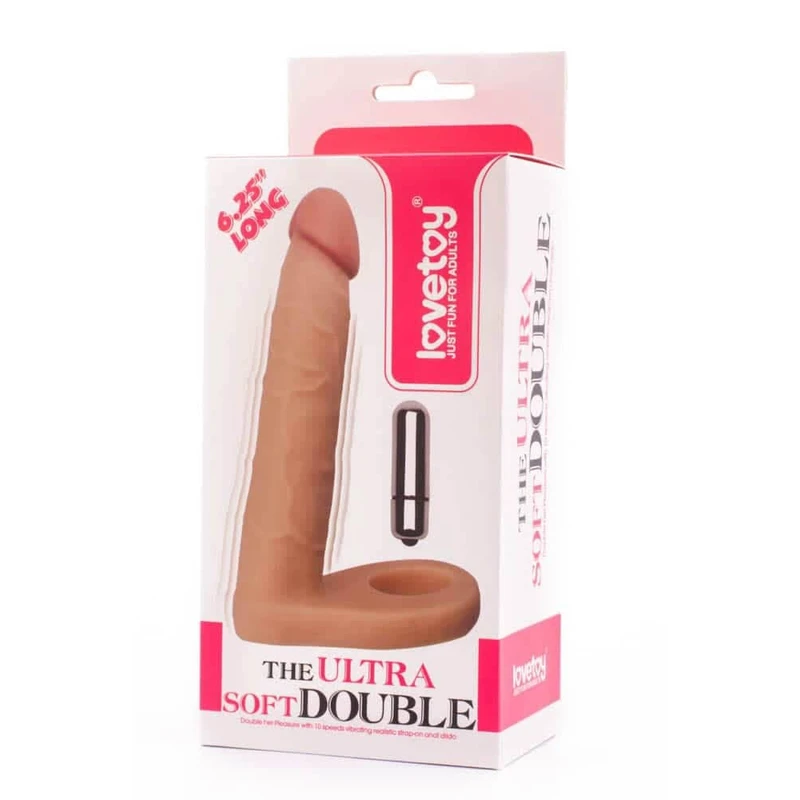 Ultra Soft Double-Vibrating Realistični Dildo sa Straponom 15,8cm