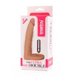 Ultra Soft Double-Vibrating - Vibrirajući strap-on analni dildo 17,8 cm