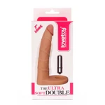 Ultra Soft Double-Vibrating - Vibrirajući strap-on analni dildo 17,8 cm