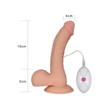Ultra Soft Dude - Vodootporni vibrátor sa daljinskim upravljačem i testisima 20cm