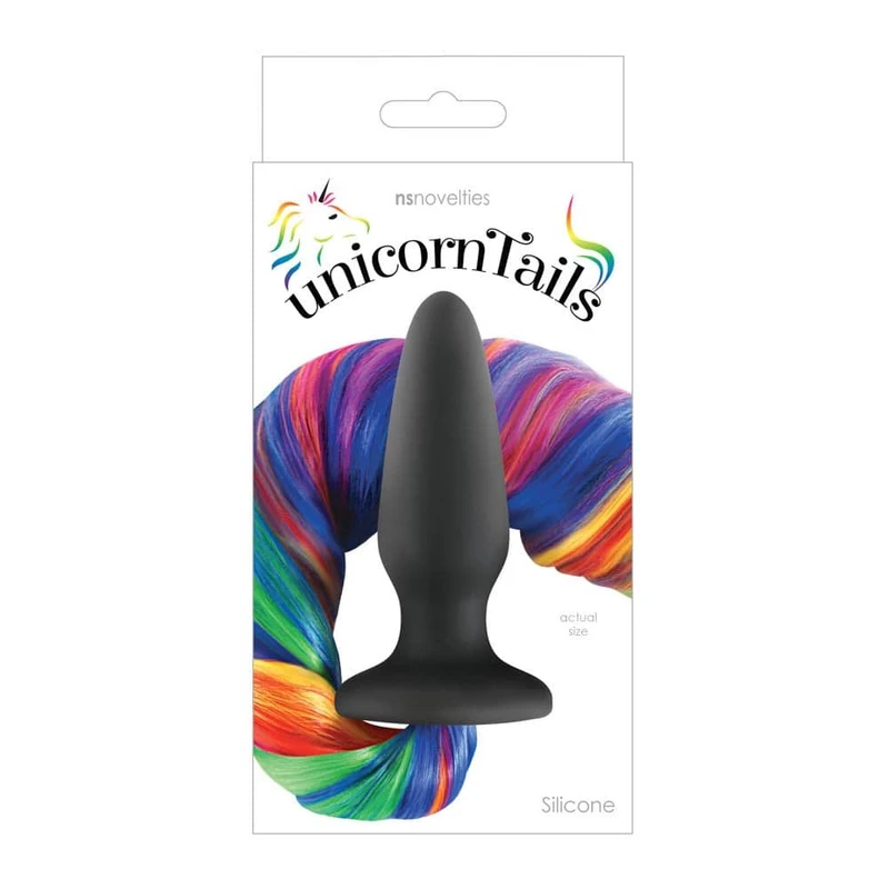 Unicorn tails crni analni čep sa repom