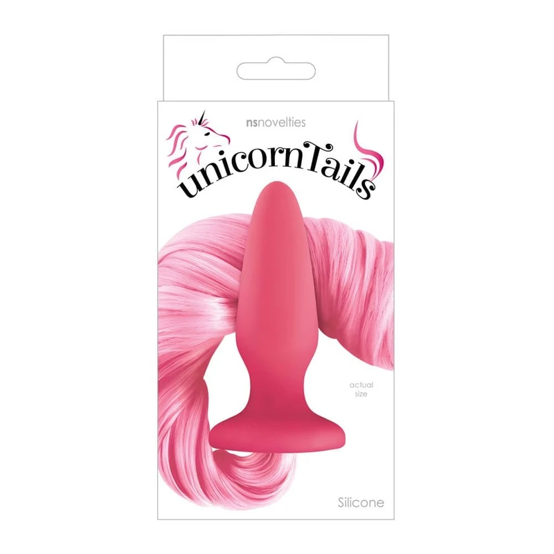 Unicorn Tails Pastel Pink - Roze Tapered Butt Plug sa Pony Tails