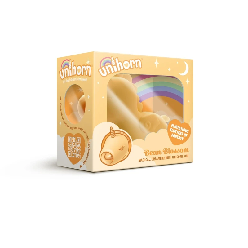 Unihorn - Bean Blossom mini vibrator sa 10 brzina vibracija, vodootporan, žut