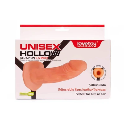 Unisex Hollow Strap On 16cm - Vodootporni sa podesivim trakama - Sexy Shop