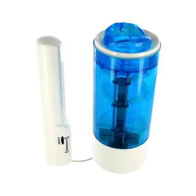 Up/Down Mouth Masturbator Clear Blue sa Daljinskim Upravljačem i Vibracijom - Sexy Shop