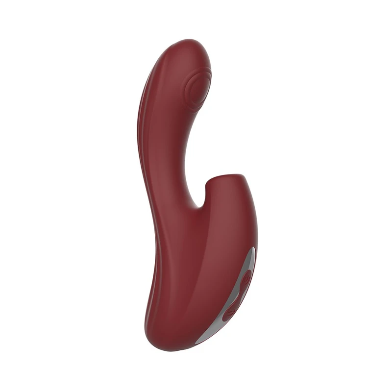 Vibrator Kissen Nymph sa stimulansom klitorisa i G tačke, vodootporni, bordo 18,1 cm