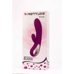 Vibrator Pretty Love Elmer Purple sa stimulansom klitorisa, 21cm, ljubičasti, vodootporni