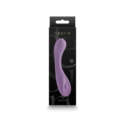 Vibrator Pure - Dusty Lavender, vodootporni, punjivi, g tačka stimulacija, blu prirodni silikon - Sexy Shop