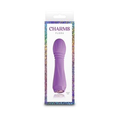 Vibrator sa LED srcem - Ljubičasta Flora 13,4cm, vodootporni - Sexy Shop