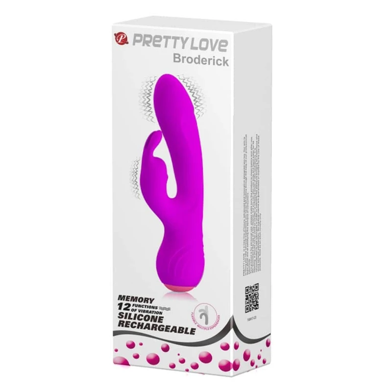 Vibrator sa stimulansom klitorisa Pretty Love Broderick ljubičasti 17,9 cm