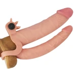 Vibrirajuća dvostruka penis rukavica sa produžetkom 1