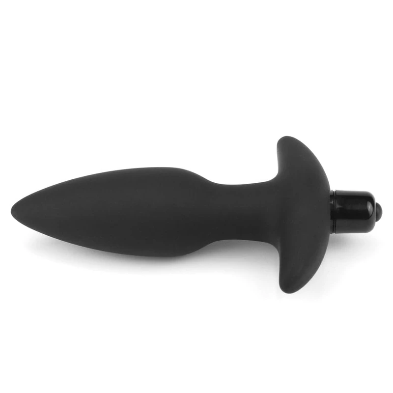 Vibrirajući analni masažer Fantasy Plug - Lovetoy, 14,5 cm, vodootporan, crni