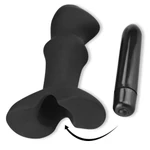 Vibrirajući analni masažer Prostate Stud - 10 brzina, vodootporan, crni
