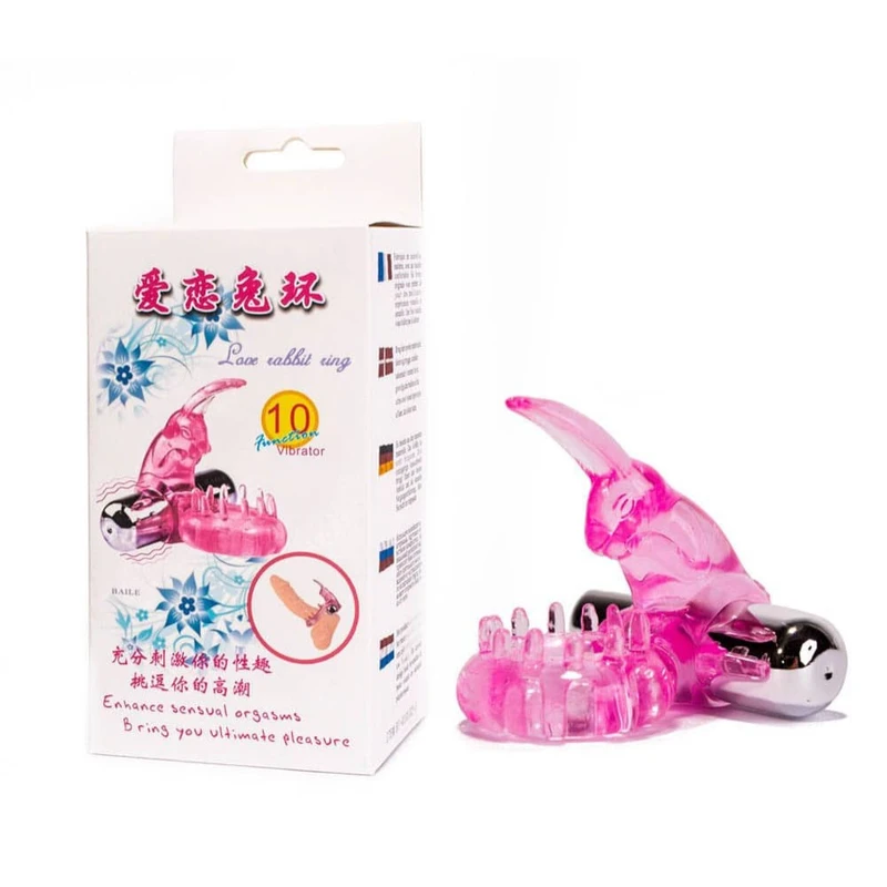 Vibrirajući cock ring sa stimulansom klitorisa - roze 