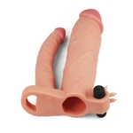 Vibrirajući dvostruki penis rukav sa produžetkom 21cm - Lovetoy