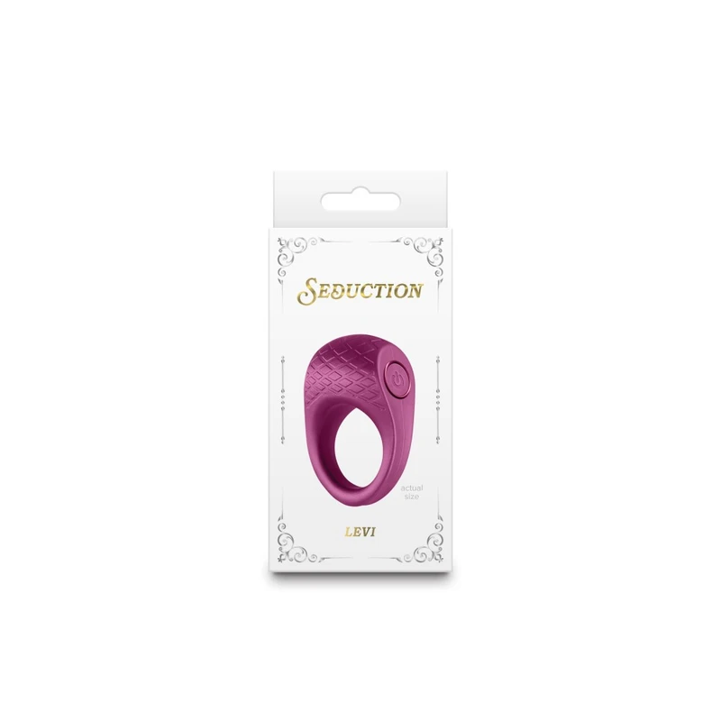 Vibrirajući penis prsten Levi - Metallic Burgundy
