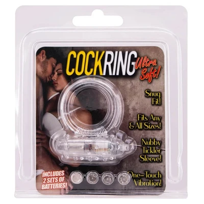 Vibrirajući prozirni silikonski cockring sa stimulansom klitorisa Seven Creations - Sexy Shop
