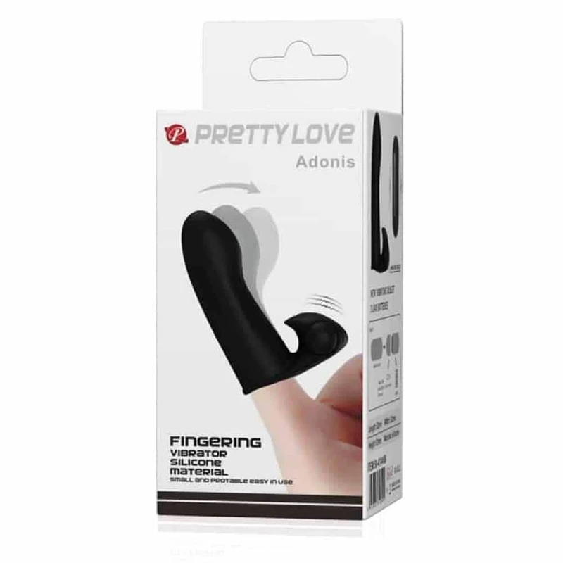 Vibrirajući prstni pokrivač Pretty Love Adonis - crni