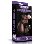 Vibrirajući Strap-On Dildo 19cm Crni sa Daljinskim Upravljanjem