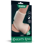 Vibrirajući Svileni Vitez sa Pokrivačem za Skrotum - Lovetoy (Bijela)