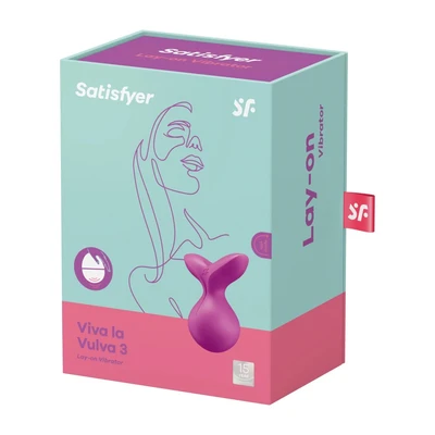 Viva La Vulva 3 ljubičasta - vodootporni vibrator sa 12 vibraacija - Sexy Shop