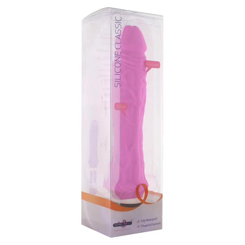 Vodootporni VIbrator Roze sa 7 Funkcija, Dužina 25 cm - Seven Creations