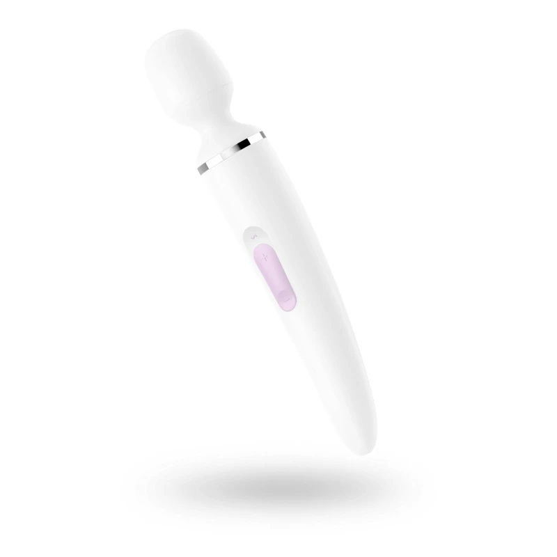 Wand-er Woman vibrator (bijeli/krom) 34cm vodootporni