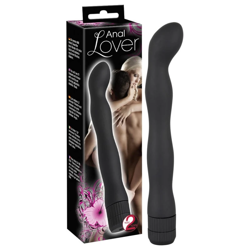 Wavy crni analni vibrator sa regulisanim vibracijama 18cm