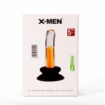 X-MEN 10 brzina vibrirajući analni čep prozirni/narandžasti 13cm