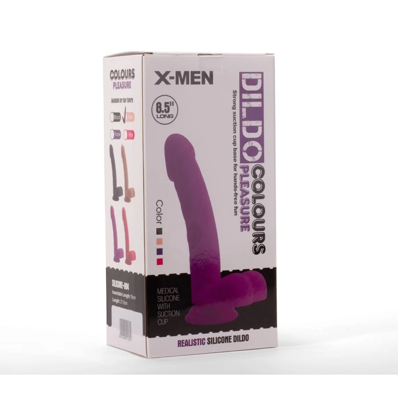 X-MEN 21.6cm Dildo sa testisima i vakuumskim postoljem - Boja kože