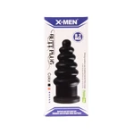 X-MEN 23,3 cm Crni Butt Plug sa Vakuumskim Postoljem