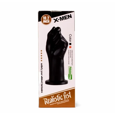 X-MEN 26cm Realistična Šaka sa Vakuumskim Postoljem - Crna - Sexy Shop