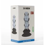 X-MEN 3 Beads Plavi Analni Plug sa Vakuumskim Postoljem