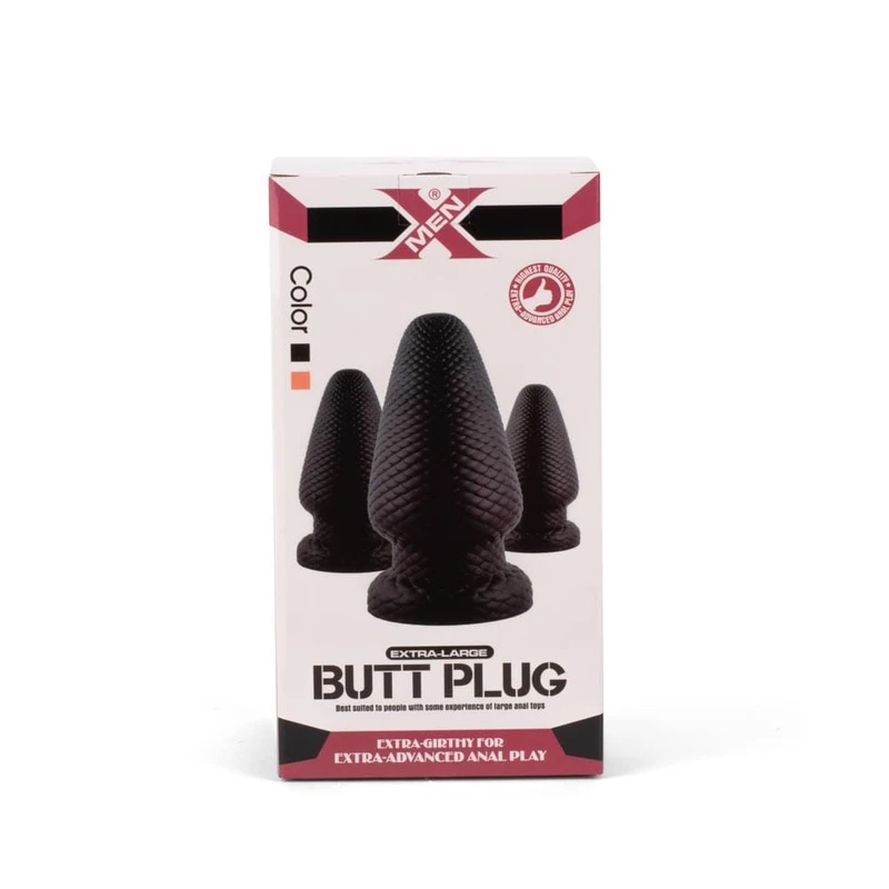 X-MEN 9.8” Butt Plug sa vakuumskim postoljem - crna