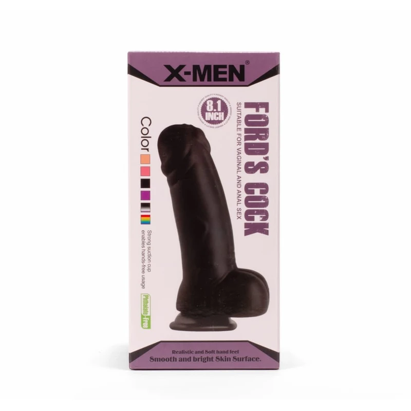 X-MEN Fordov Crni Pene 20,5cm sa Testisima i Vakuumskim Postoljem