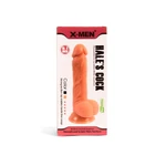 X-MEN Hale 8.1 inčni prirodni dildo sa testisima i vakuumskim postoljem