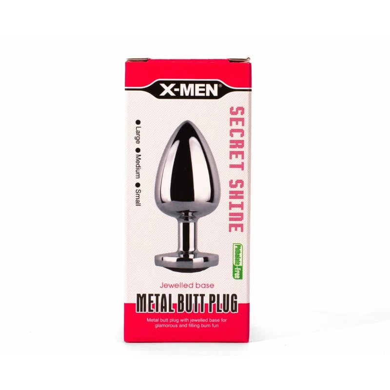 X-MEN Secret Shade Metal Butt Plug Crveni 9,5cm Vodootporni