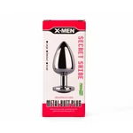 X-MEN Secret Shade Metal Butt Plug Crveni 9,5cm Vodootporni