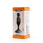 X-MEN Secret Shine Booty Call S - Metalni dilator sa vakuumskim postoljem, crni 12cm