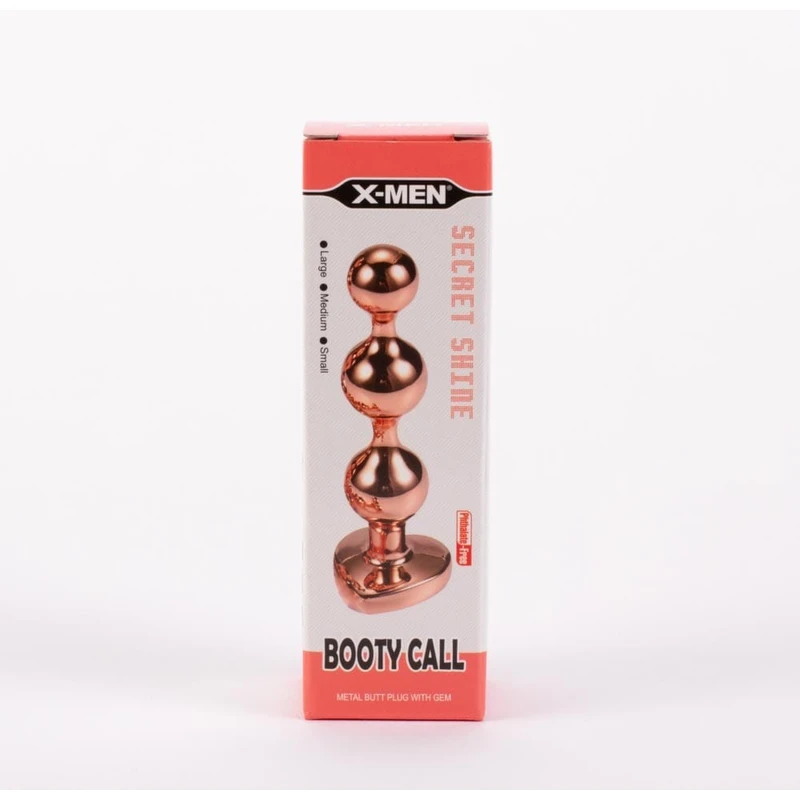 X-MEN Secret Shine Booty Call Sphincter Dilator sa 3 Loptice - Vodootporan, Bakreni