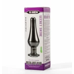 X-Men Secret Shine Gun Crni Metalni Butt Plug sa Dijamantskom Bazom 12,9cm
