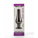 X-Men Secret Shine Gun Crni Metalni Butt Plug sa Dijamantskom Bazom 12,9cm