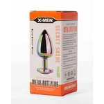 X-MEN Secret Shine Metal Butt Plug Rainbowheart 8,2 cm Višebojni Vodootporni