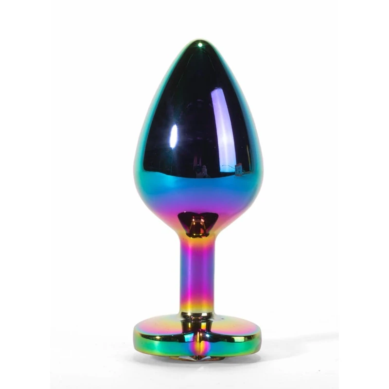 X-MEN Secret Shine Metal Butt Plug Rainbowheart 8,2 cm Višebojni Vodootporni
