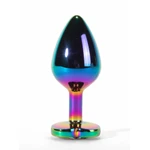 X-MEN Secret Shine Metal Butt Plug Rainbowheart 8,2 cm Višebojni Vodootporni