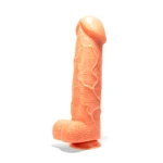 X-MEN Super Sized Dildo 28cm - Realističan Vibrator sa Testisima i Vakuumskim Postoljem, Boja Kože