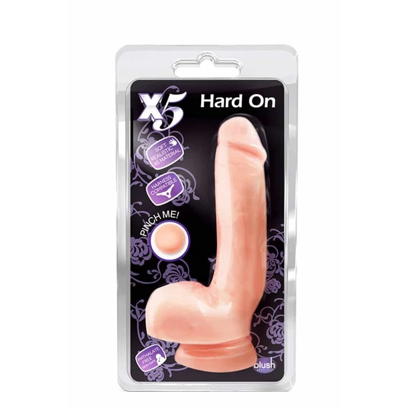X5 Hard On Realističan Dildo sa Testisima i Vakuumskim Postoljem 22,2cm 